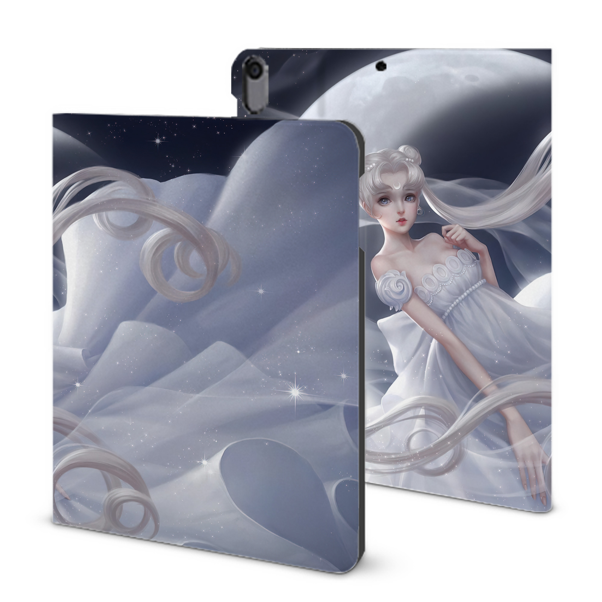 （画像用） 美少女戦士セーラームーン Sailor Moon IPad ケース ブック型 PUレザー TPU 耐衝撃 軽量 薄型 ペン収納なし 全面保護 IPad 各モデル対応